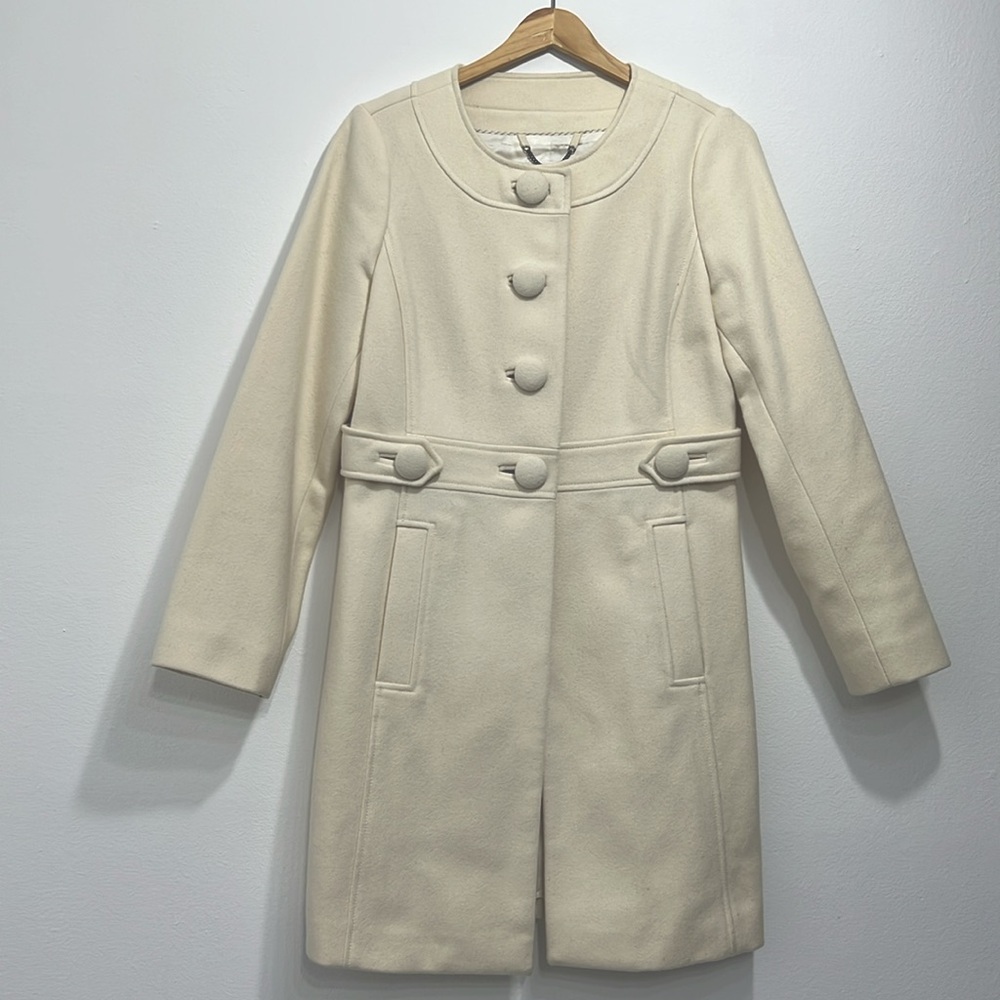 Banana Repubic  Women’s size small Ivory Wool Long Coat
